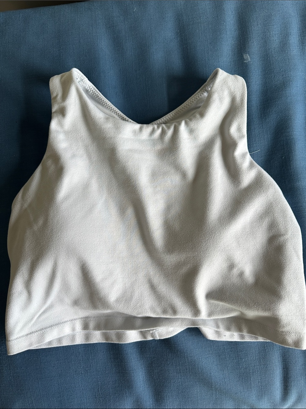 Offline by Aerie White Cropped Athletic Tank Top